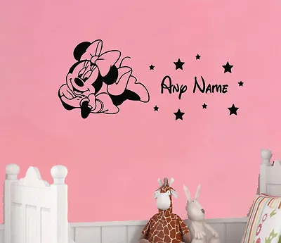 Minnie Mouse Custom Personalise In Disney Style Art Decal Sticker Picture Poster • £20.69