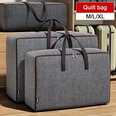 Large Wardrobe Boxes Underbed Dustproof Clothes Storage Bags Ziped Organizer Uk • £7.09
