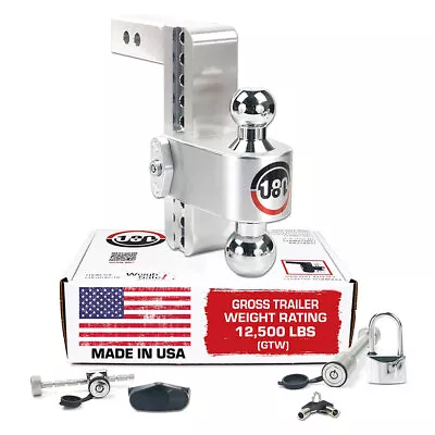 Weigh Safe Turnover Ball  8  Drop Hitch W/ 2  Shank (8k/12.5k Gtwr) W/ Lock Set • $314