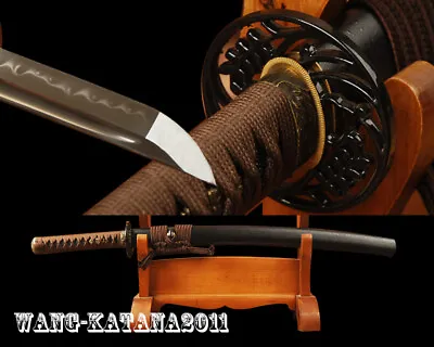 T10 High Carbon Steel Japanese Wakizashi Samurai Sword Clay Tempered Full Tang • $195