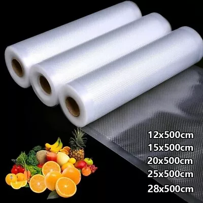 Food Vacuum Bags For Storage Packaging For Sealer Meat Fruits Vegetables 500cm • $9