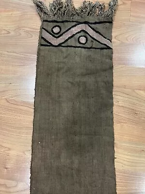 African Hand Made Mud Cloth Scarf Shawl 54  X 6  Two Strips • $45