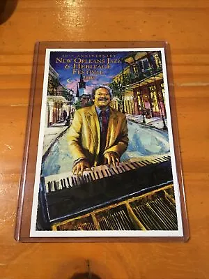 2009 New Orleans Jazz Fest Poster Postcard James Michalopoulos Allen Toussaint • $15.95