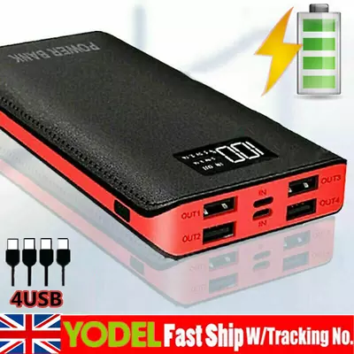 5000000mAh Power Bank Fast Charger Battery Pack Portable 4 USB For Mobile Phone • £7.21