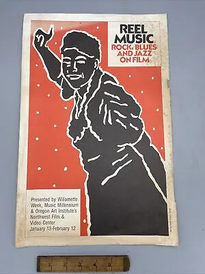 Rock Blues And Jazz On Film Music Poster Mike Kelley C 1975 Black Woman Graphic • $35