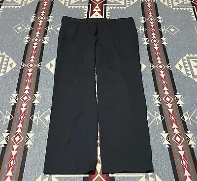 Prada Men's Wool Straight Leg Trousers Black Size 50IT 34US (34x29) B4 • $80.96