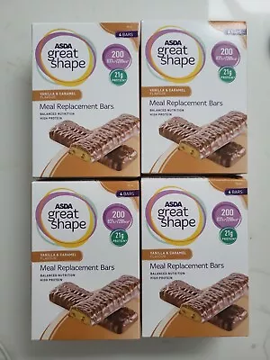 £19.99 • Buy 12 X ASDA Great Shape Vanilla & Caramel Flavour Meal Replacement Bars