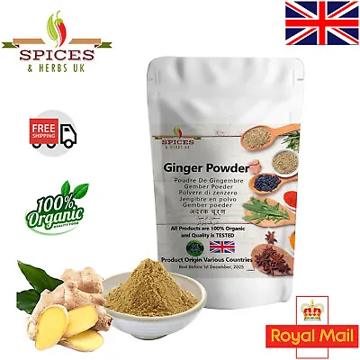 100% Pure Ground Ginger Powder Top Quality 50G-1KG Free UK Mainland P&P • £4.99