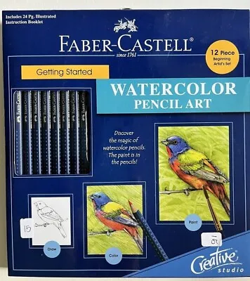  FABER-CASTELL Watercolor Pencil Art Kit 12 Pc - Getting Started - #800094T • $9.99