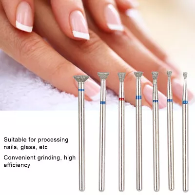 (3)Sealing Cuticle Nail Drill Bit Ceramic Bits Set 7pcs 3/32 Inch US • $14.24