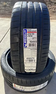 Set Of TWO BRAND NEW 225/35ZR18 Michelin Pilot Super Sport Tires 2253518 • $449.92