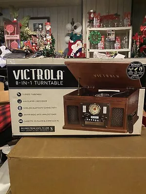 Victrola VTA-600B-ESP 8-in-1 Nostalgic Record Player With Turntable - Espresso • $130