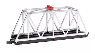 Bachmann-Truss Bridge With Blinking Light - E-Z Track(R) -- Assembled (silver) - • $21.38