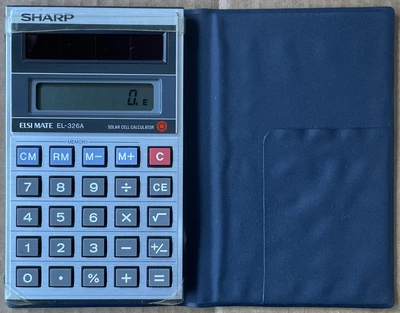 $5.49 • Buy Vintage Sharp ELSI Mate EL-326A Solar Cell Calculator – Tested And Working