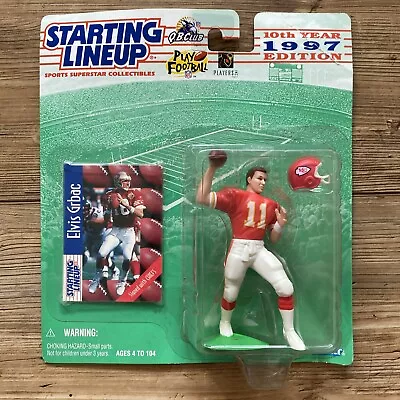 1997 Starting Lineup ELVIS GRBAC Football Figure & Card  Chiefs  NFL SLU NEW • $6