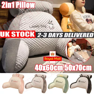 Bed Reading Lumbar Pillow Back Rest Lumbar Support Lounger Pad Arm Seat Cushion • £26.99