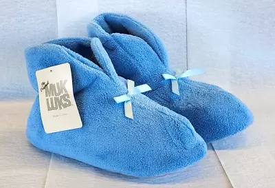 The Original Muk Luks Women's Blue House Booties/Slippers ~ US Size Large (8-9) • $22.99