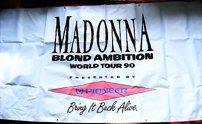 MADONNA MASSIVE BLOND AMBITION TOUR CONCERT BANNER LA VENUE PROMO 4 FT X 8 FT LP • $995