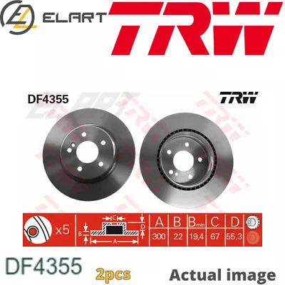 2x Brake Disc For Mercedes Benz S Class W140 M 119 971 E Class W210 M 113 980 • £125.44