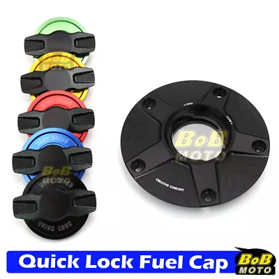 For Kawasaki Z750 Z1000 07-13 12 11 10 Quick Lock Black Fuel Cap Keyless • $58.74