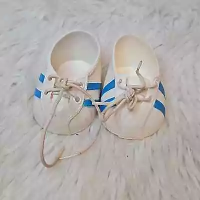 Vintage Cabbage Patch White Sneaker Shoes With Blue Stripes • $15