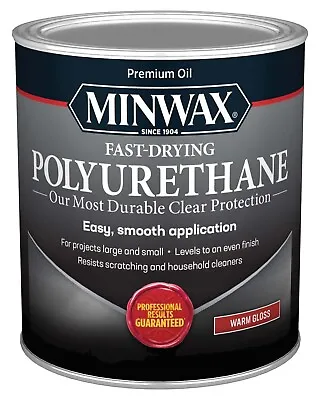 Minwax Fast-Drying Polyurethane Gloss Clear 1 Quart • $19.89