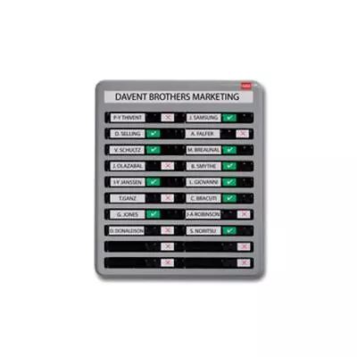 £178.91 • Buy Nobo In/Out Board 20 Names Sliding Indicator Wall Hanging Office Organisation