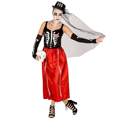 Day Of The Dead Costume | Women Mexican Los Muertos Halloween Sugar Skull Outfit • £31.99