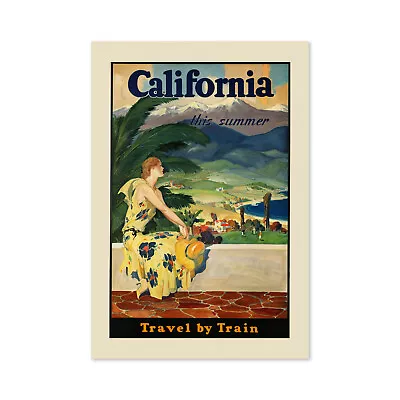 $19.79 • Buy 1934 California This Summer Travel By Train Vintage Style Travel Poster