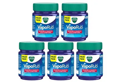 5 PCS Vicks Vaporub Balm For Blocked Nose Cough Nasal Congestion Headache 50ml • $31.15