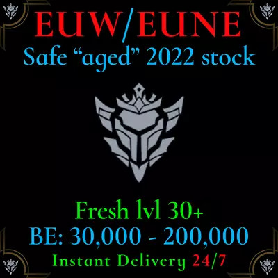 EUW EUNE LoL Acc League Of Legends Account Unranked Fresh Smurf Aged Safe Lvl 30 • £8.28