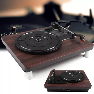 $75.99 • Buy 3 Speed Record Player PVC Cassette Antique Music Gramophone Turntable Disc Vinyl