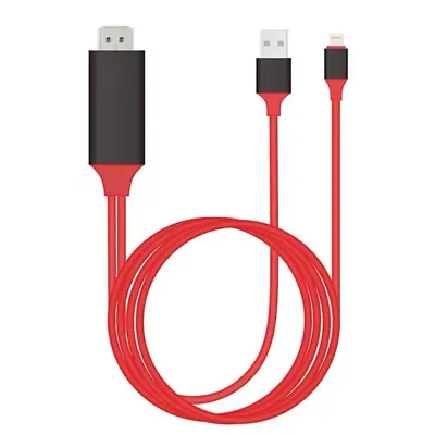 $19.99 • Buy Nxet 8 Pin Lightning To HDMI Lead TV AV Cable Adapter For IPhone IPad 2M Red