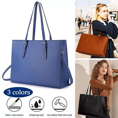 Laptop Bag For Women Waterproof Lightweight Leather 15.6 Inch Briefcase AU Stock • $46.85
