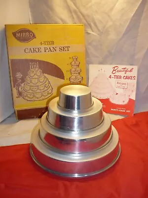 Mirro 4-tier Cake Pan Set Vintage W/box Aluminum Usa • $19.99