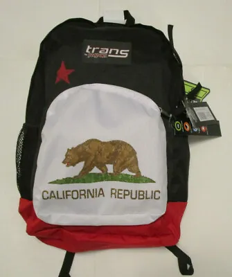 $39.99 • Buy Unisex JanSport Trans California Republic Backpack, New Black White Re Green