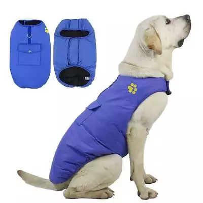 Dog Warm Waterproof Clothes Vest Sweater Coat Winter Apparel Jacket Small Large • $8.29