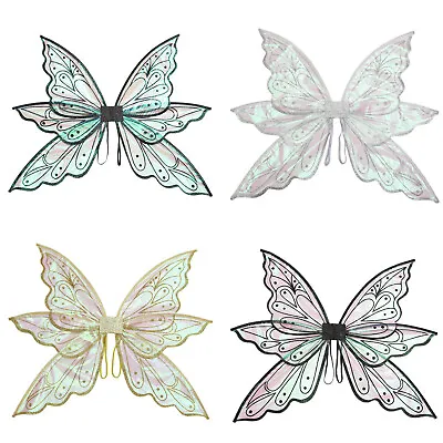 US Shiny Edge Butterfly Fairy Wing Flower Elf Wings With Elastic Shoulder Strap • $13.01