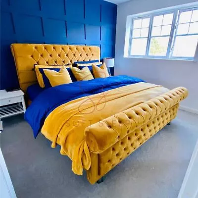 £349 • Buy CHESTERFIELD SLEIGH BED 3FT, 4FT, 4FT6,5FT, 6FT IN MULTIPLE COLOUR.See Video
