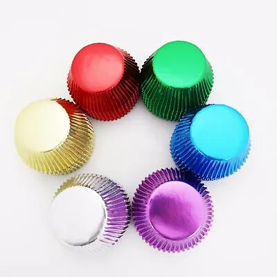 $8.97 • Buy Standard Foil Cupcake Liner Cups Red Blue Green Silver Gold 100PC 200PC 400PC