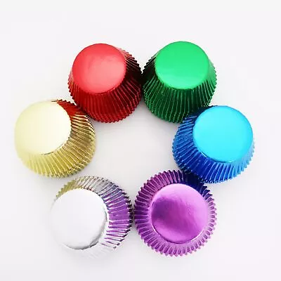 $8.97 • Buy Standard Foil Cupcake Liner Cups Red Blue Green Silver Gold 100PC 200PC 400PC