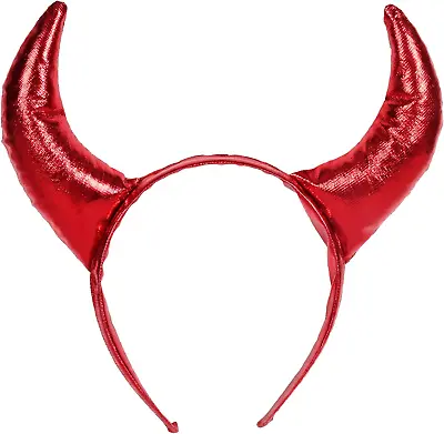 $14.08 • Buy Beistle Fabric Red Devil Horns Headband Halloween Cosplay Costume Accessories Ba