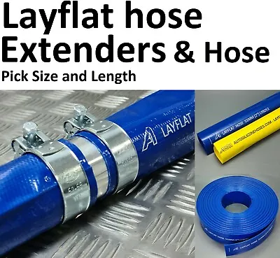 Layflat Hose Discharge Irrigation Lay Flat Joiner Included Extender Kit Join UP • £23.63