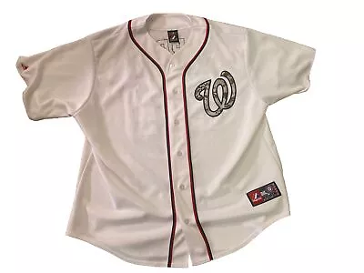 MAJESTIC Washington Nationals #34 Bryce Harper Size 2X White Home Camo Jersey • $42.35