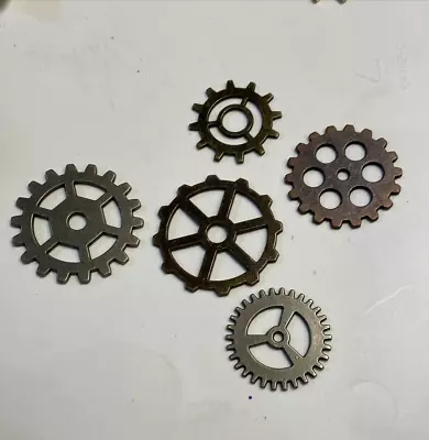 Steampunk Metal Gears Crafts 1.5” - 2  In Size Industrial Jewelry Art Lot Of 5 • $13.99