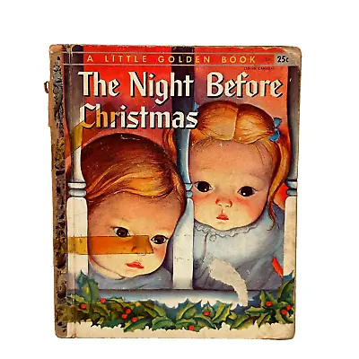 VTG 1955 THE NIGHT BEFORE CHRISTMAS  A  1st Ed. Little Golden Book C. Moore #241 • $11.99
