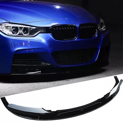 Gloss Black Front Bumper Lip Spoiler For BMW F30 F31 3 Series M Sport 2012-2018 • $87.99