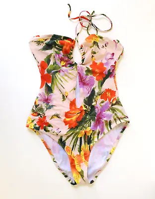 MOSCHINO Women One-piece Swimsuit No Padding Size S UK-32 Made In Italy New C-93 • $120