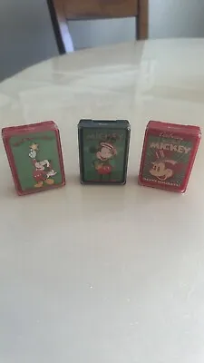 Vintage Mickey Mouse Happy Holidays Miniature Playing Cards Unopened • $21