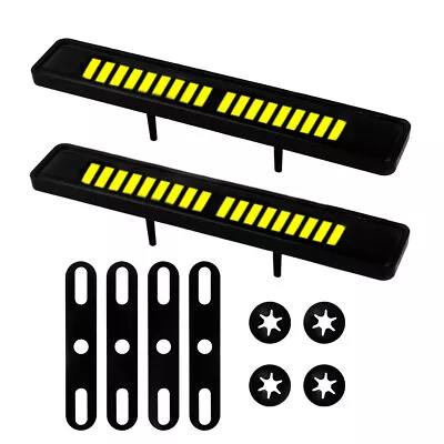 2x LED Yellow Emblem Lights Car Front Grille Illuminated Badge Lamps Universal • $24.69